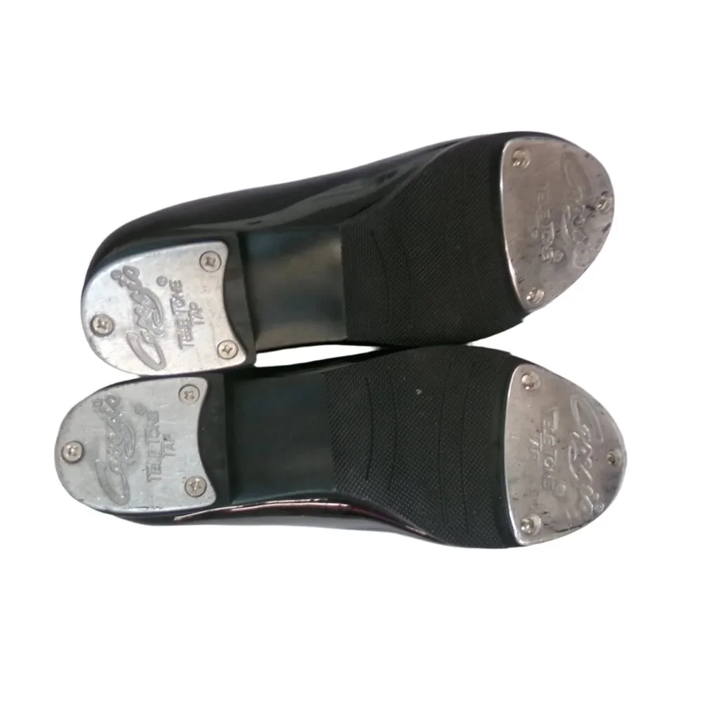 Pre-Owned Dance Tap Shoes Capezio Big Kids 12M Tyette Man Made Elastic Student